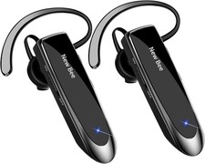 [2 Pack] Bluetooth Earpiece Wireless Handsfree Headset V5.0 24 Hrs Driving with