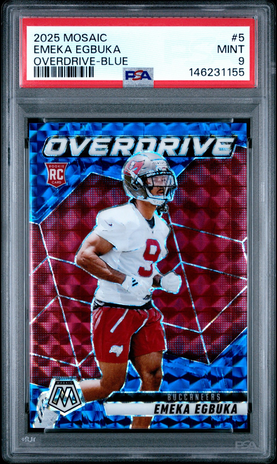 Emeka Egbuka Panini Mosaic Overdrive #5 Blue
