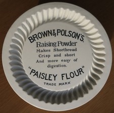 ANTIQUE BROWN & POLSON IRONSTONE RAISLEY FLOUR SHORTBREAD MOULD – ADVERTISING