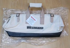 Westward 20 In. Heavy Duty Canvas Tool Bag w/ Leather Bottom New NWT Grainger