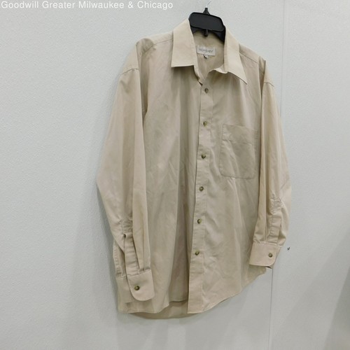 Yves Saint Laurent Cream Men's Long Sleeve Shirt Size 16 - Picture 3 of 12