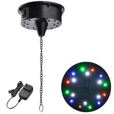 Yescom Disco Ball Motor Rotating 6RPM 18 RGBW LED Lights for 6"-12" Mirror Ball
