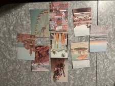 17PCS Wall Collage Kit Aesthetic Picture Postcard Background Pink DIY Home Decor