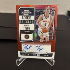 2023-24 Panini Contenders Optic - Variation Hunter Tyson #105 Red Prizm /99 (RC)