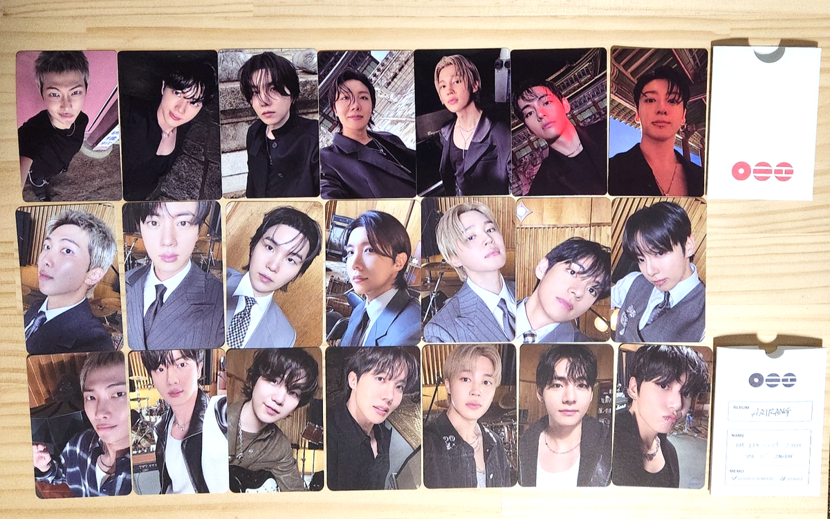 BTS Photo Card Set 21 pcs 5th Album Arirang 3 Types ＆ JPFC Pob