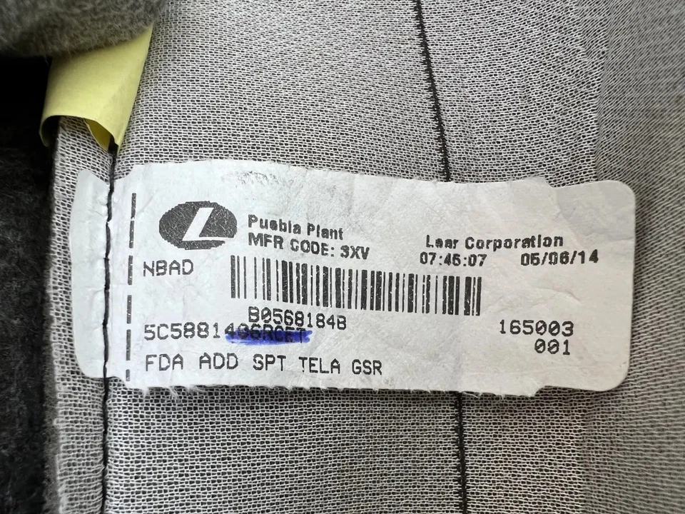 Original Seat Cover Seat Right VW Beetle GSR 5C Passenger Seat Fabric Leather - Image 4 of 4