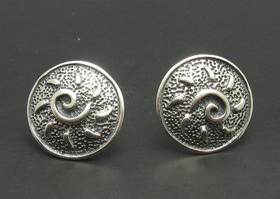 Sterling Silver Earrings Sun New Genuine Solid 925 Quality Handmade New Empress