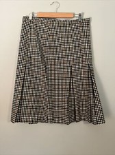 Vintage Pendleton 100% Wool 17โ Across Waist Plaid Pleated Skirt Made In USA