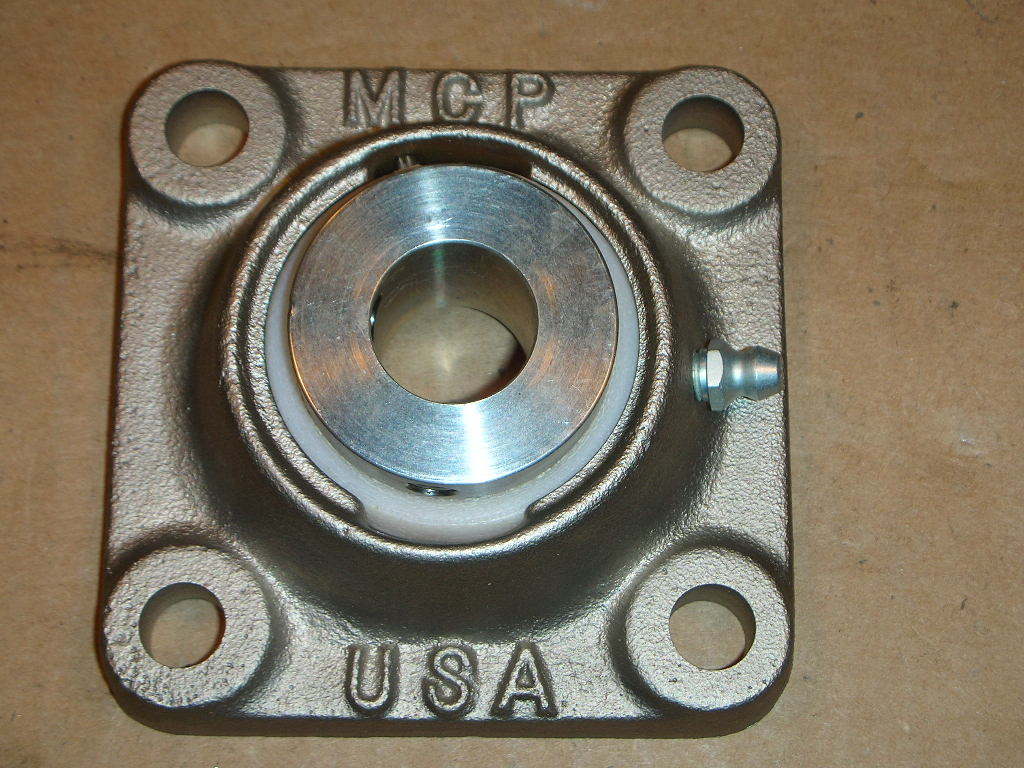 MCP Bearing Plastic Sleeve 4 Bolt Flange Nylon UHMW PFTE 3/4" ID 33/8