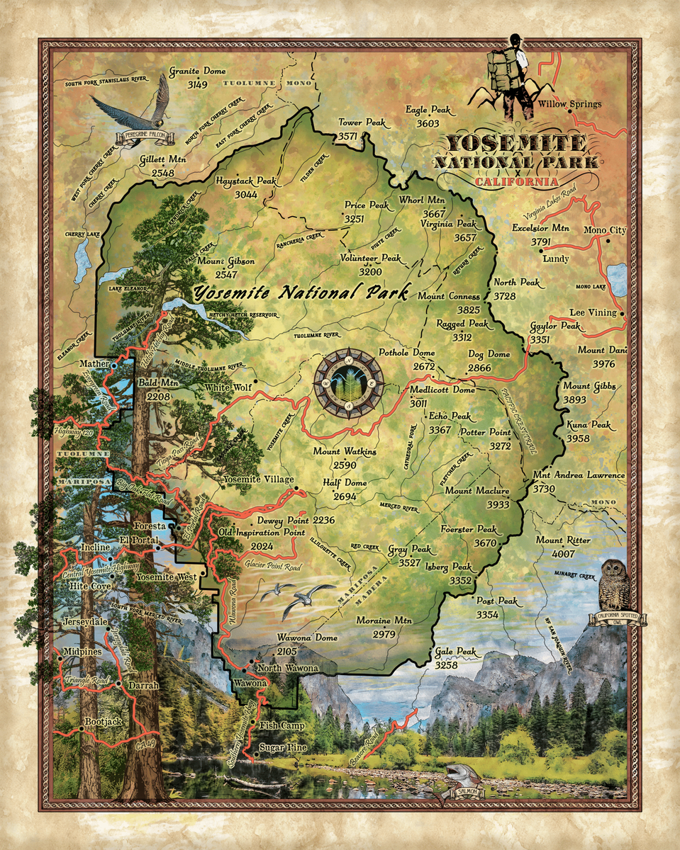 Map Yosemite California Yosemite National Park Campsite Photos