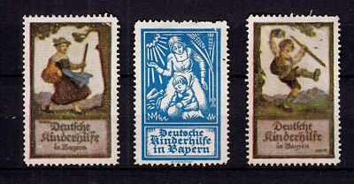 414179/Lot Advertising Stamps - German Children's Aid in Bavaria