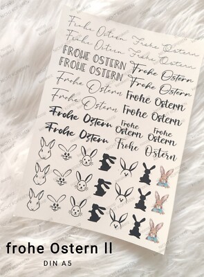 Kerzen tattoo*Hase*Ostern*Osterhase*Happy Easter*Wasserschiebefolie*Diy*Deko