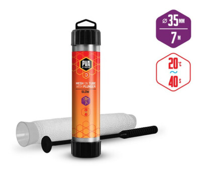 PVA Tube 35mm 7m - Slow Melt - Funnel Web PVA Mesh Stopfer Netz Strumpf Delphin