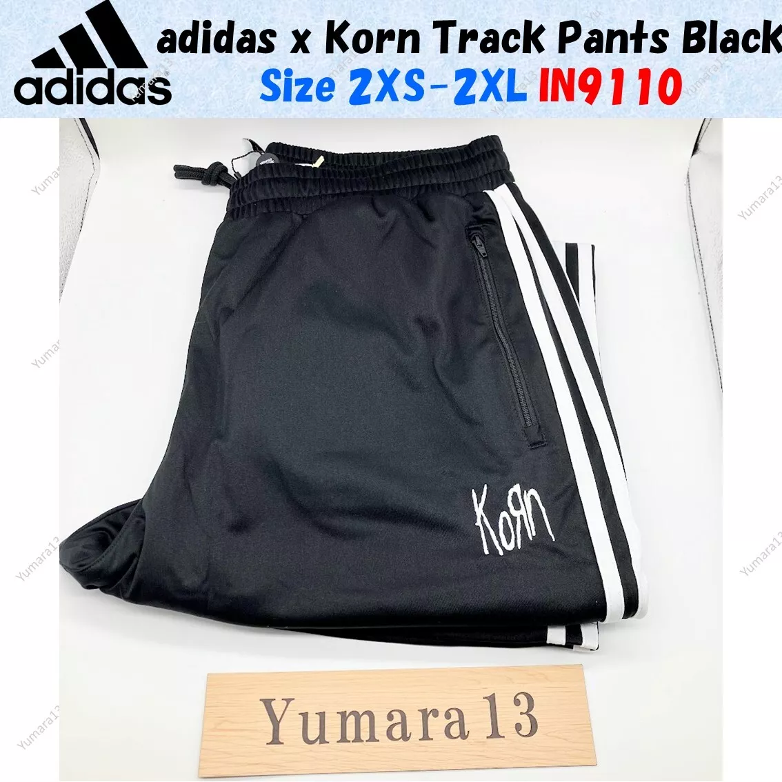 adidas x Korn Track Pants Black IN9110 Size JP 2XS-2XL Brand New