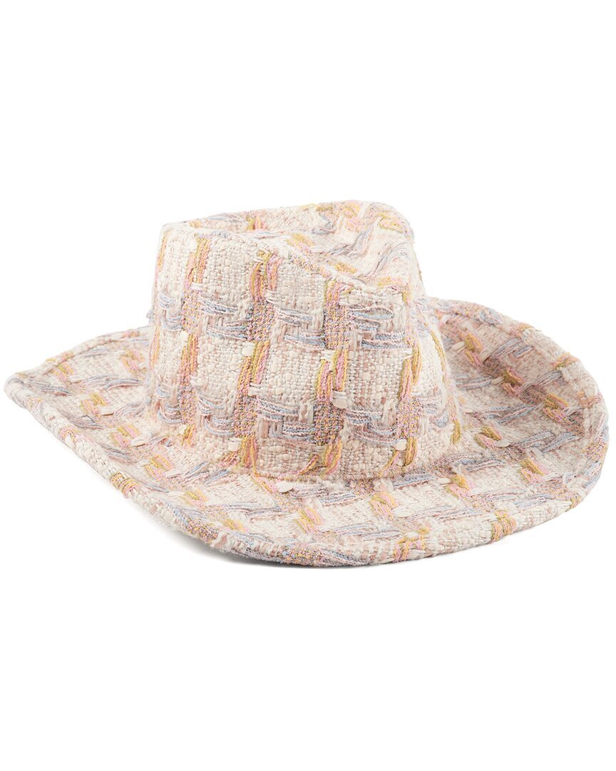 Бесцветная женская ковбойская шляпа из твидовой полушерстяной смеси, 55 См (S)