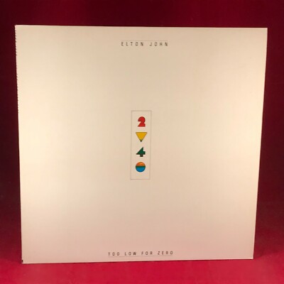ELTON JOHN Too Low For Zero  1983 UK VINYL LP + INNER Cold As Christmas E
