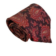 Kuppenheimer Necktie Purple Paisley Pattern Silk Neck Tie 57x3.5" Made in USA