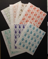 Guinea-Bissau: Mi. -Nr. 1026-1032 "Freimarken: Früchte" 7x Teilbogen 1989, gest.