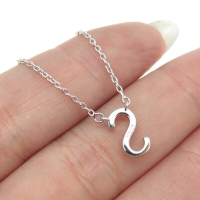 SUN 925 Sterling Silver Real Diamond Letter 