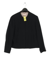 Strenesse Women's Blazer Uk 14 Black Other With Polyester Overcoat