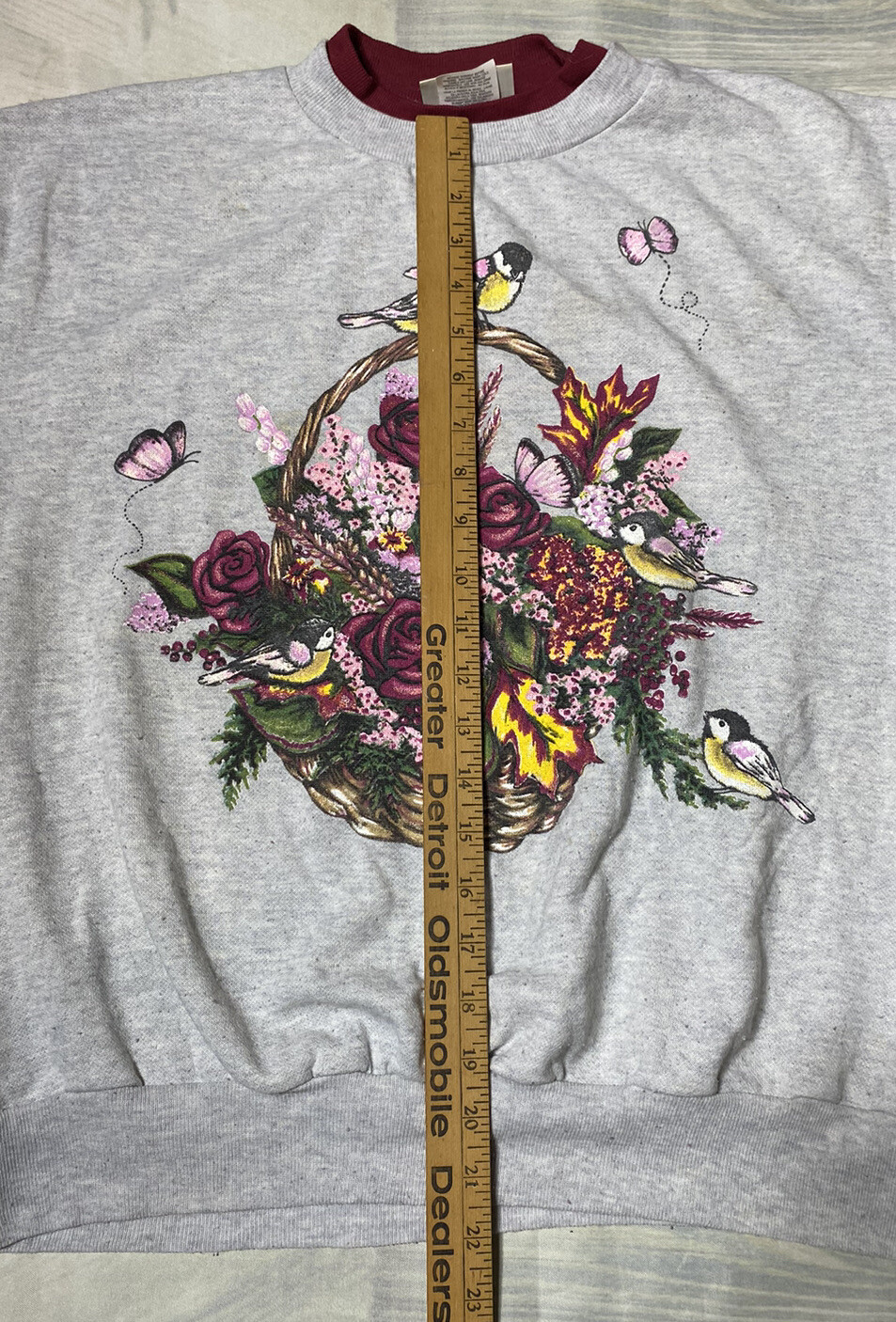 Vintage Basic Editions Sweatshirt Medium Flowers … - image 6