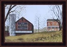 MAIL POUCH BARN by Billy Jacobs 15x21 FRAMED ART PICTURE House Barn Silo Tobacco