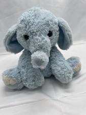 Aurora Elephant Plush 2017 Blue Sits 9 Inches 