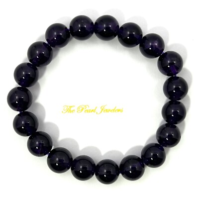 10mm Dark Amethyst Stretch Bracelet