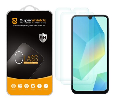 [2-Pack] Supershieldz Tempered Glass Screen Protector for Samsung Galaxy A16 5G