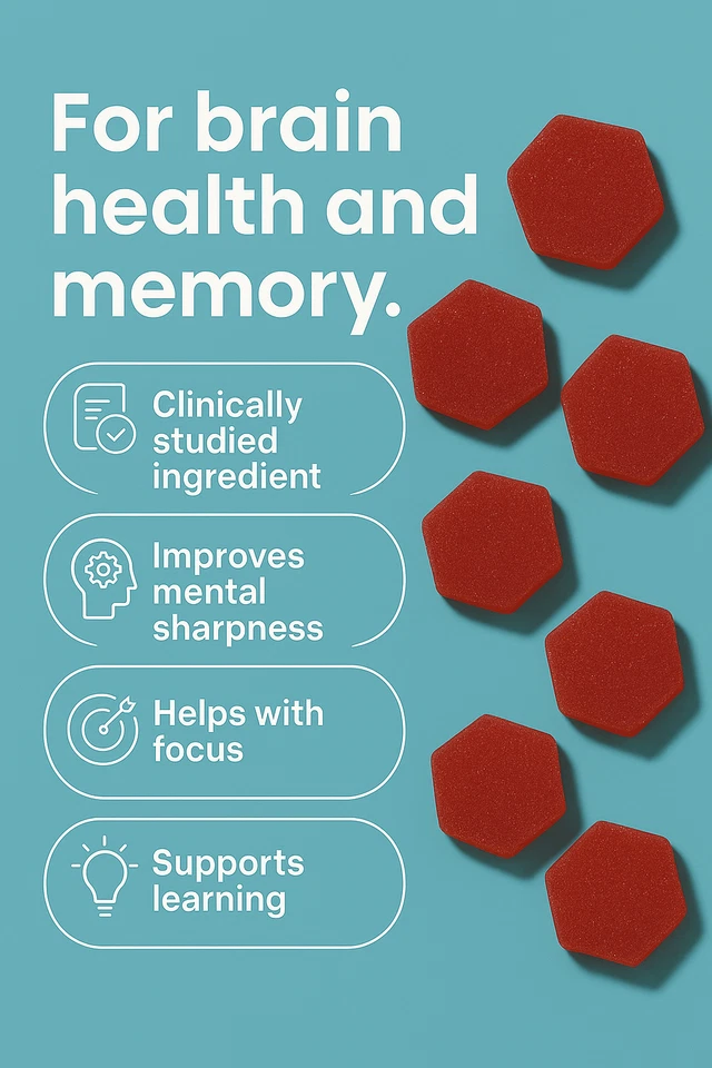 Nootropic Gummies 120 克拉,用于心理清晰、专注和能量(免费送货) — 第 4/4 张图片