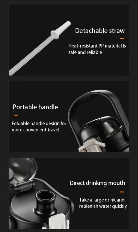 Stainless Steel Insulated Tumbler with Straw for Hot & Cold Drinks