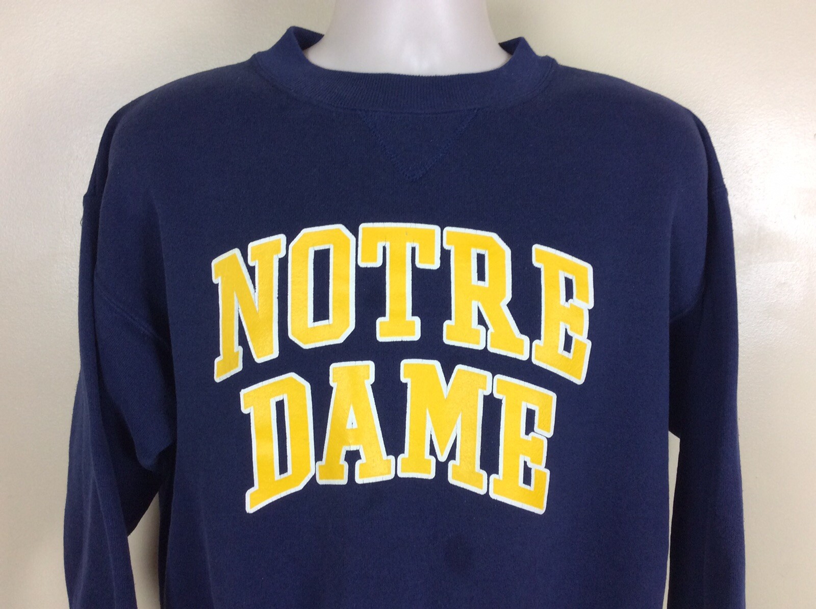Vtg 80s 90s Notre Dame Sweatshirt Blue 