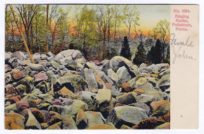 1907-1915 Pottstown PA Postcard Ringing Rocks Park Montgomery Co Bridesboro RARE