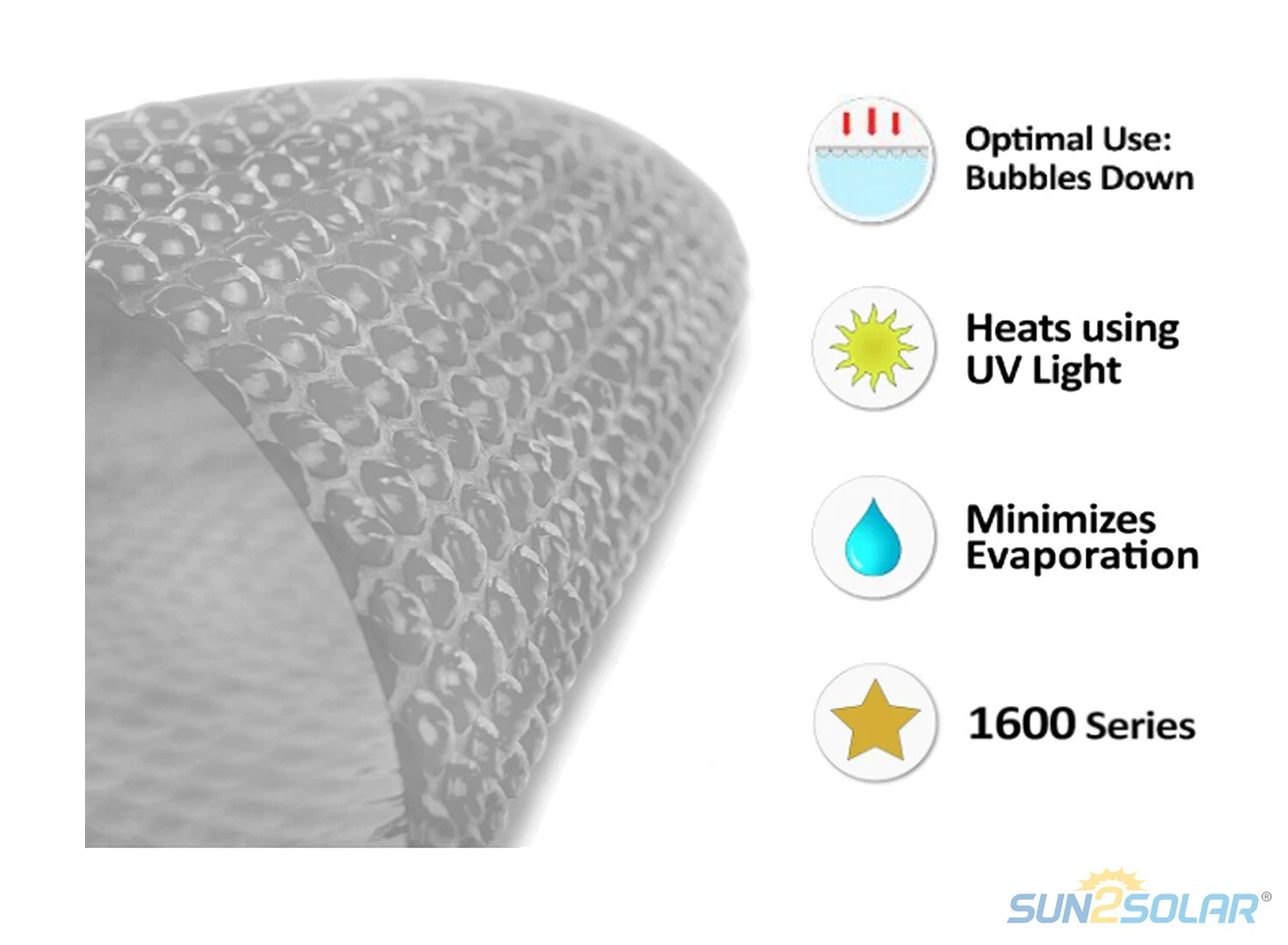 Sun2Solar Crystal Clear Solar Cover 20' Round 1600 Series - Thumbnail 3