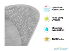 Sun2Solar 1600 Series Clear Rectangle Swimming Pool Solar Covers - (Choose Size)