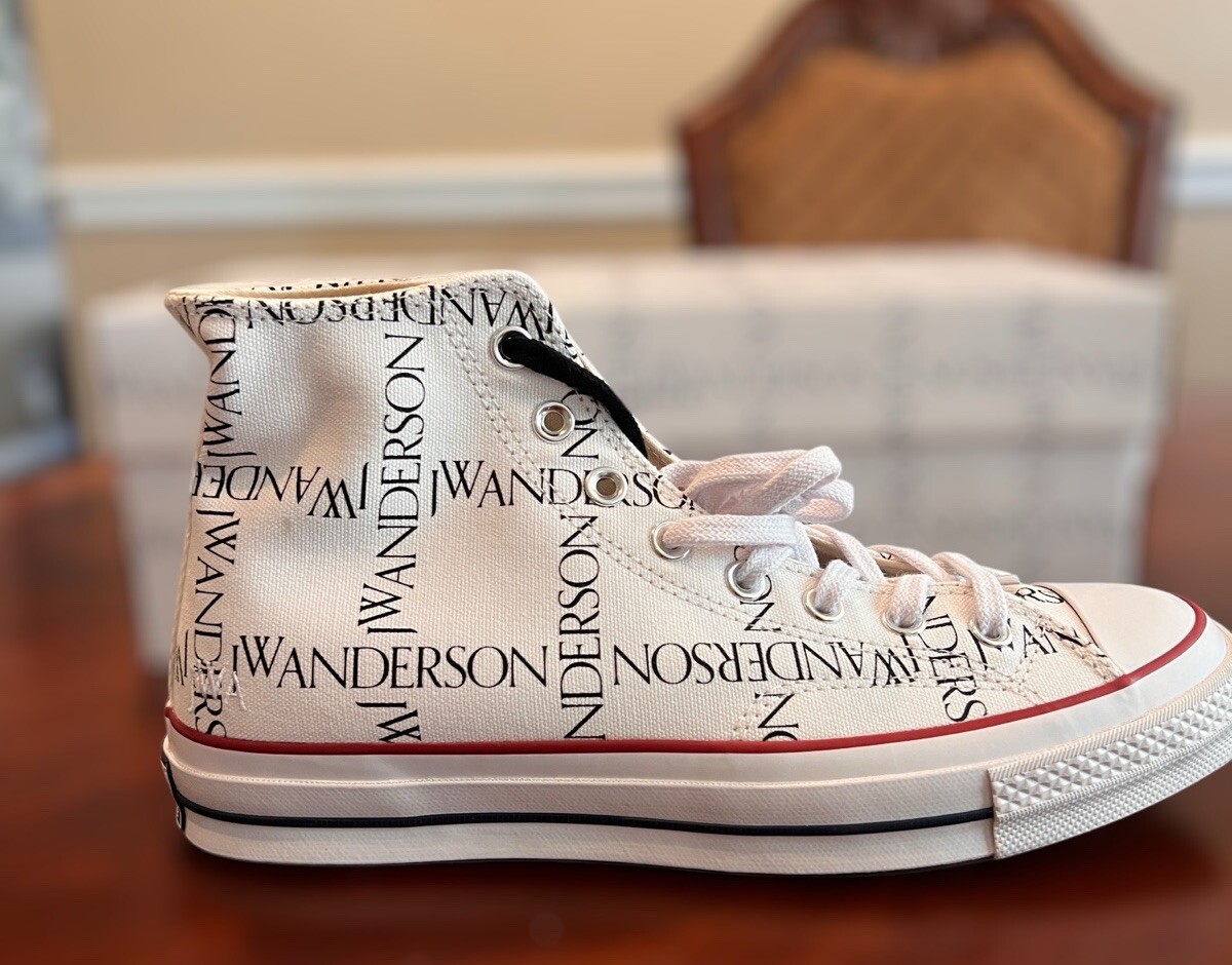 NEW Converse Chuck 70 Hi Grid JW Anderson Black White Insign Mens Sz 13 160807C Converse Chuck 70 Hi Grid JW Anderson White Black Insign  main image 3