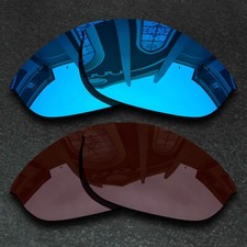 Blue Brown Polarized Replacement Lenses For-Oakley Half Jacket Anti-scratch