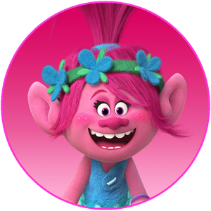 Personalizado De Amapola Troll Comestibles Impreso Premium Glaseado Redondo Pastel Topper Precortadas Ebay