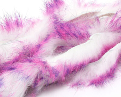 BARRED POLYCHROME RABBIT STRIPS - Hareline Fly Tying Zonker Fur Material NEW!