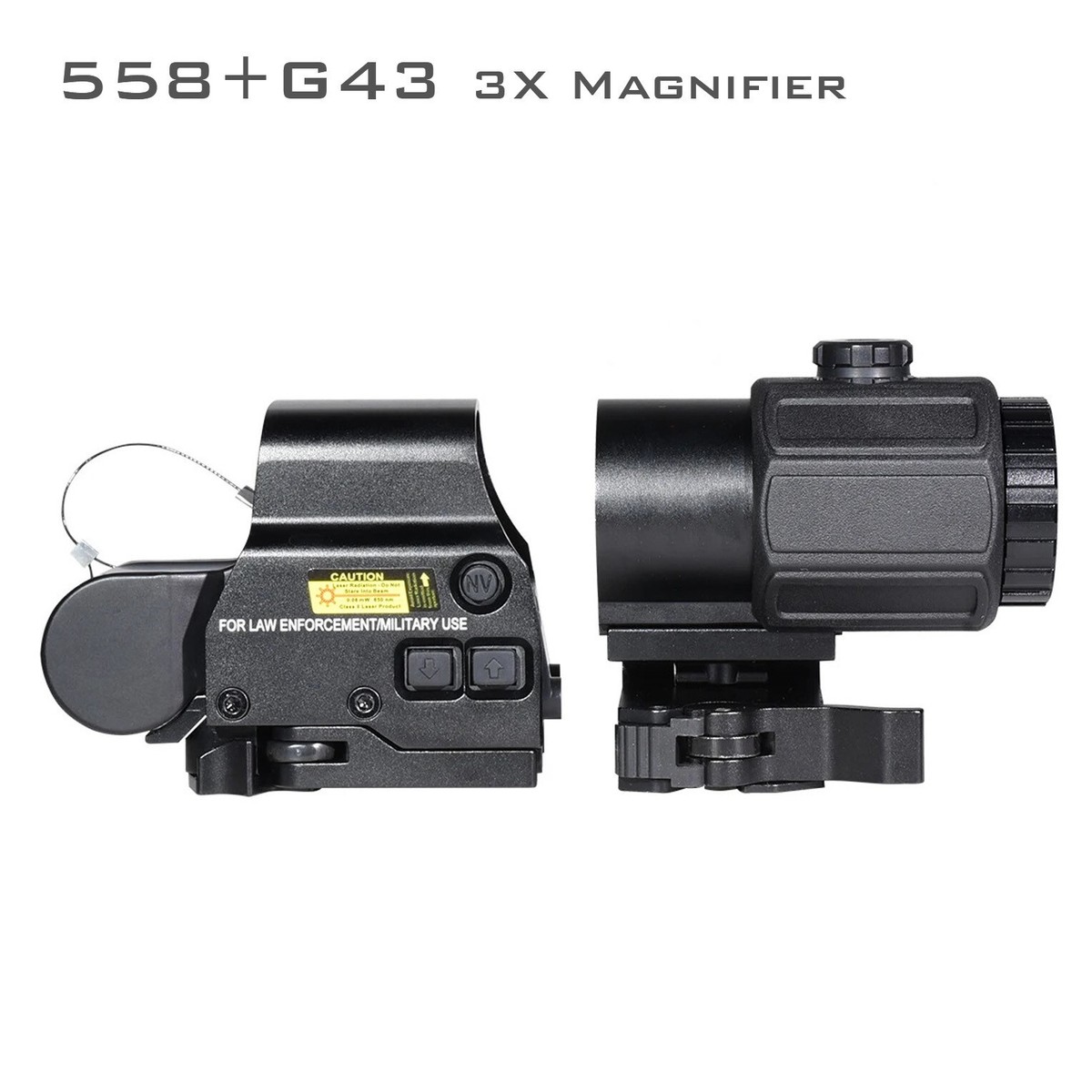 G43 3X Magnifier 558 Red Green Dot Holographic Reflex Sight Scope