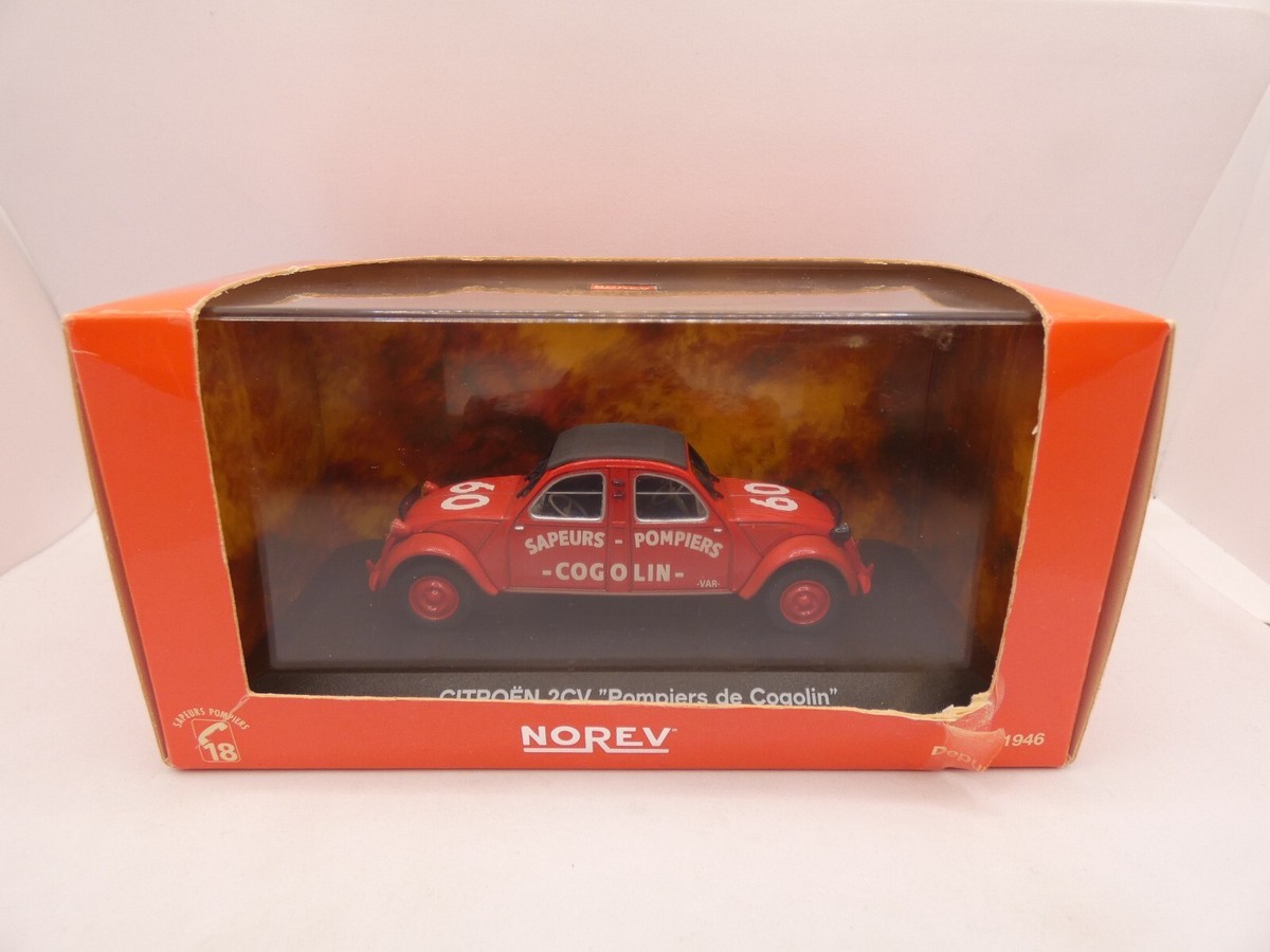 NOREV 1/43 - CITROËN 2CV Bicéphale - Pompiers Cogolin (VAR) - Occasion Comme Neuf