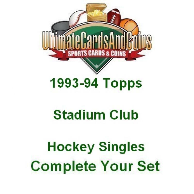 1993-94 Topps Stadium Club Hockey Singles 1 - 250 Complete Your Set NM-MT