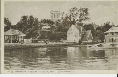 THE PRIORY FROM RIVER - CHRISTCHURCH