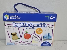 Learning Resources English/Spanish Puzzle Cards FAST SHIPPING 