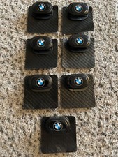 7 x BMW brand new sticky back black clip glasses etc holder badge emblem NEW
