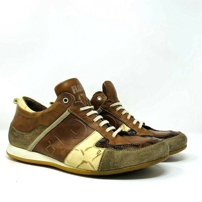 Floris Van Bommel Mens US 7 UK 6.5 EU 40 Cognac Leather Suede Sneaker Shoes  Rare | eBay