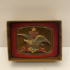 Anheuser Busch 1979 Belt Buckle Vintage Beer Logo Eagle 2.5 x 3 NEW