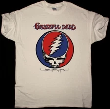 GRATEFUL DEAD STEAL YOUR FACE COVER NEW NATURAL T SHIRT Gift for Friends