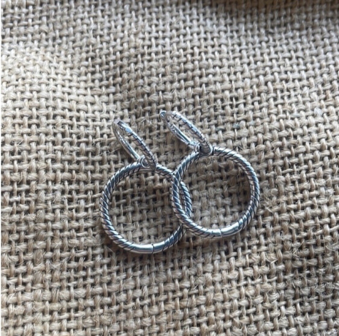 Brand New Genuine Pandora Moments Charm Double Hoop Circle Brand New Genuine Pandora Moments Charm Double Hoop Circle