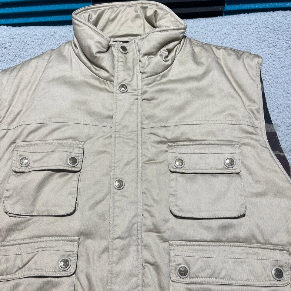Field & Stream Gordon & Ferguson Vest Mens 3XL Tan Hunting Fishing Snaps Vintage - Image 3 of 4
